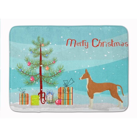 Carolines Treasures Ibizan Hound Christmas Tree Machine Washable Memory Foam Mat CK3545RUG